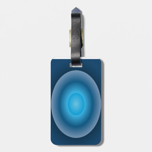 Blue Abstract Design Gepäckanhänger (Rückseite vertikal)