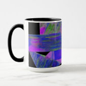 Blue Abstract Design Monogram Tasse (Links)