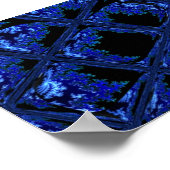 Blue Abstract Design Poster (Ecke)
