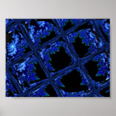 Blue Abstract Design Poster (Vorne)