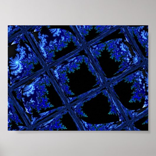 Blue Abstract Design Poster (Vorne)
