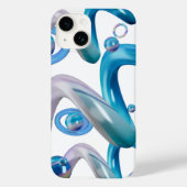 Blue Abstract Designs Mobile Lovers Case-Mate iPhone Hülle (Rückseite)