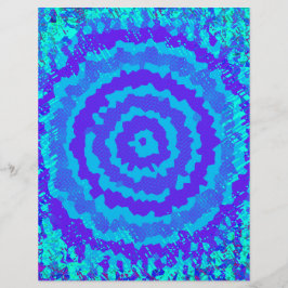 Blue Abstract Flower Scrapbook Paper 2-Sided Page