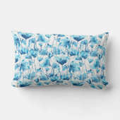 Blue Abstract Flowers Lendenkissen (Rückseite)