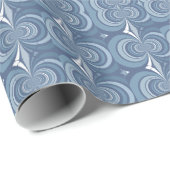 Blue Abstract Geometric Design Geschenkpapier (Rolleneckpunkt)
