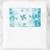 Blue Abstract Geometrical Background Template Rechteckiger Aufkleber (Tasche)