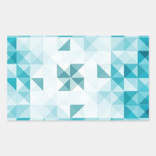 Blue Abstract Geometrical Background Template Rechteckiger Aufkleber (Vorderseite)