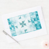 Blue Abstract Geometrical Background Template Rechteckiger Aufkleber (Umschlag)