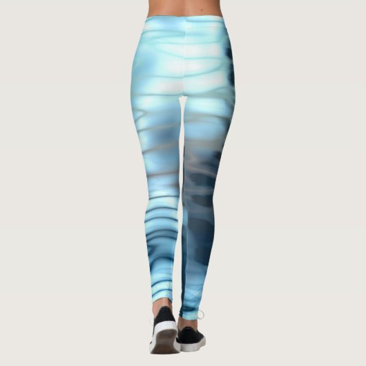Blue Abstract Leggings (Rückseite)