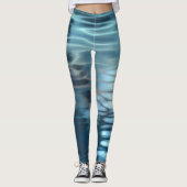 Blue Abstract Leggings (Vorderseite)