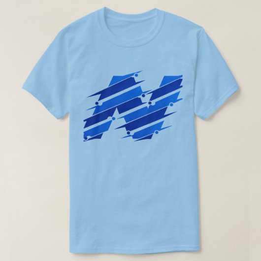 Blue Abstract Logo T-Shirt | Modern Futuristic Geo (Design vorne)