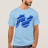 Blue Abstract Logo T-Shirt | Modern Futuristic Geo (Vorderseite)