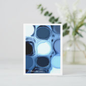 Blue Abstract Postcard Postkarte (Stehend Vorderseite)