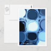 Blue Abstract Postcard Postkarte (Vorne/Hinten)