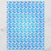 Blue Abstract Roses Bulk Scrapbook Paper Pages Flyer (Hinten)