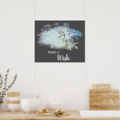 *~* Blue AbstractDANDELION macht einen Wunsch Poster (Küche)