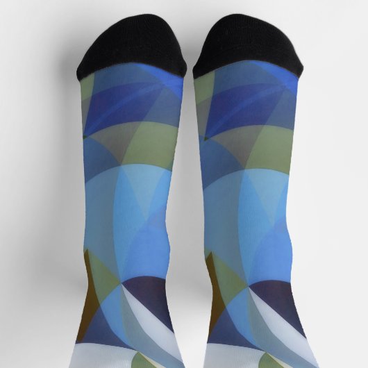 Blue Abstrakt Art Crazy Socken (Oben)