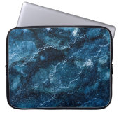 Blue Abstrakt Art Laptop Sleeve (Vorderseite)