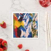 Blue Abstrakt Art Standard Cocktail Napoleon Serviette (Beispiel)