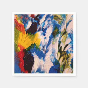 Blue Abstrakt Art Standard Cocktail Napoleon Serviette