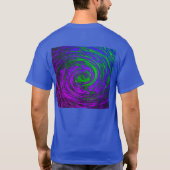 Blue Abstrakt Art Swirl Men's T-Shirt (Rückseite)