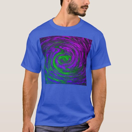 Blue Abstrakt Art Swirl Men's T-Shirt (Vorderseite)