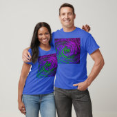 Blue Abstrakt Art Swirl Men's T-Shirt (Unisex)