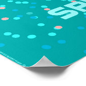Blue Abstrakt Art Wellness-Center Zen Poster (Ecke)