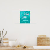 Blue Abstrakt Art Wellness-Center Zen Poster (Küche)