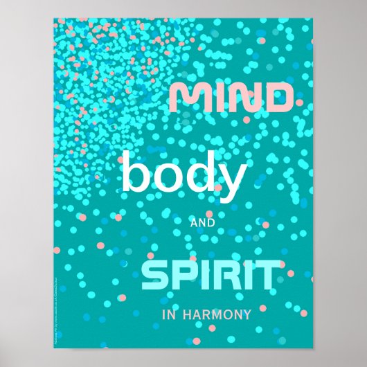Blue Abstrakt Art Wellness-Center Zen Poster (Vorne)