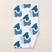 Blue Abstrakt Artwork Badhandtuch Set (Handtuch)