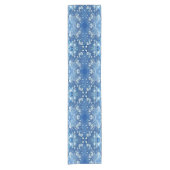Blue Abstrakt Bubbles Water and Ice Table Runner Kurzer Tischläufer (Vorderseite)