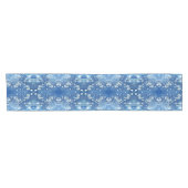 Blue Abstrakt Bubbles Water and Ice Table Runner Kurzer Tischläufer (Horizontal)