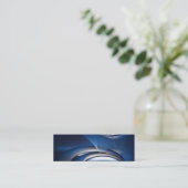 Blue abstrakt Business Notebook-01 Mini Visitenkarte (Stehend Vorderseite)