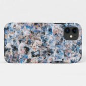 Blue Abstrakt Collage Mobile Case (Rückseite (Horizontal))