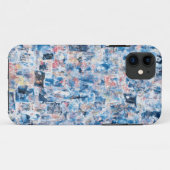 Blue Abstrakt Collage Mobile Case (Rückseite (Horizontal))