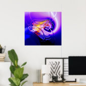 Blue Abstrakt Digital Art Posters Poster (Heimbüro)