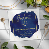 Blue Abstrakt EleganLaw School Abschluss Serviette