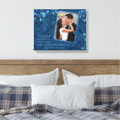 Blue Abstrakt Floral Wedding Foto Template Leinwan Leinwanddruck (Insitu (Schlafzimmer))