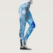 Blue abstrakt Fluid art #01 Leggings (Rechts)