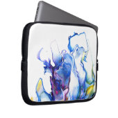Blue Abstrakt Fluid Art Laptopschutzhülle (Vorne Rechts)