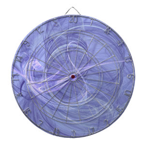 Blue Abstrakt Fraktal Dart Board Dartscheibe