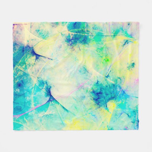 Blue abstrakt Fraktal Hintergrund 3d rendering3d, Fleecedecke (Vorderseite (Horizontal))