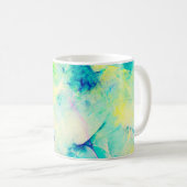 Blue abstrakt Fraktal Hintergrund 3d rendering3d, Kaffeetasse (VorderseiteRechts)