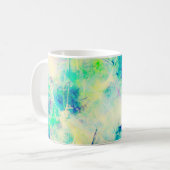 Blue abstrakt Fraktal Hintergrund 3d rendering3d, Kaffeetasse (Vorderseite Links)