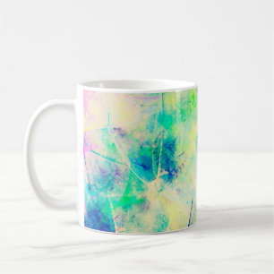 Blue abstrakt Fraktal Hintergrund 3d rendering3d, Kaffeetasse