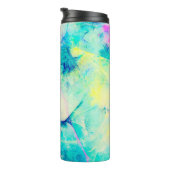 Blue abstrakt Fraktal Hintergrund 3d rendering3d, Thermosbecher (Nach rechts gedreht)