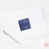 Blue Abstrakt Fraktal Square Sticker (Umschlag)