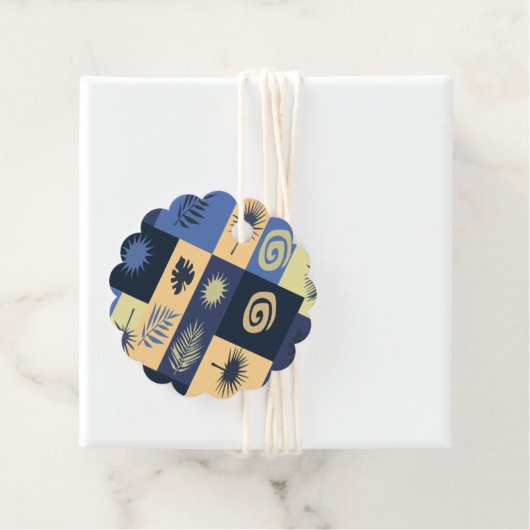 Blue Abstrakt Gift Tag Geschenkanhänger (Beispiel)