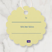 Blue Abstrakt Gift Tag Geschenkanhänger (Rückseite)